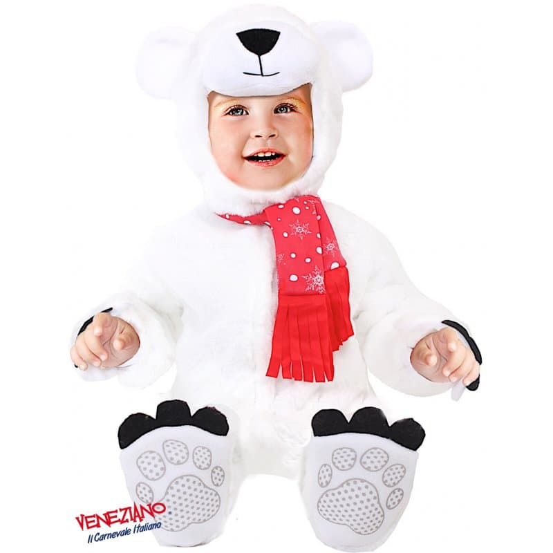 Costume carnevale orsetto polare da 3 a 12 mesi - veneziano 54168 - 3