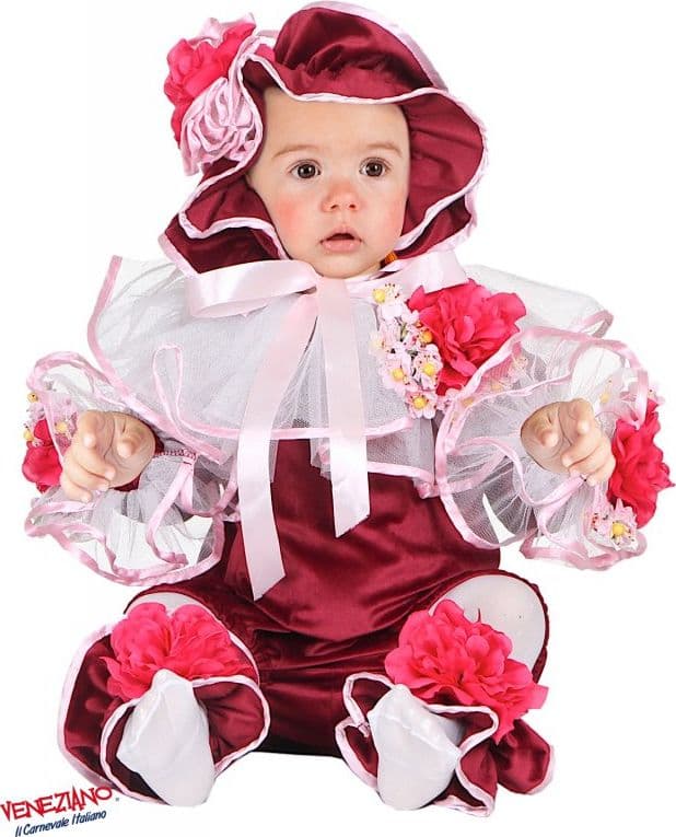 Costume carnevale piccolo fiorellino da 3 a 24 mesi - veneziano 54206 - 3