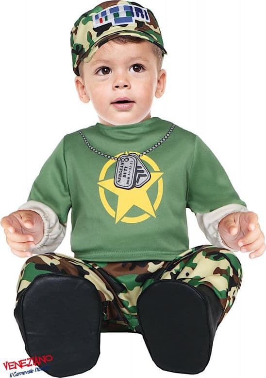 Costume carnevale piccolo militare da 3 a 24 mesi - veneziano 54198 - 3