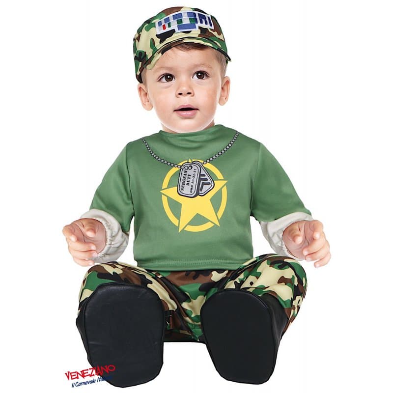 Costume carnevale piccolo militare da 3 a 24 mesi - veneziano 54198 - 3