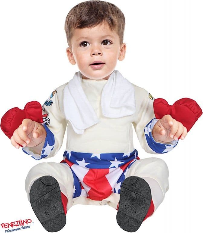 Costume carnevale piccolo pugile da 3 a 24 mesi - veneziano 54186 - 3