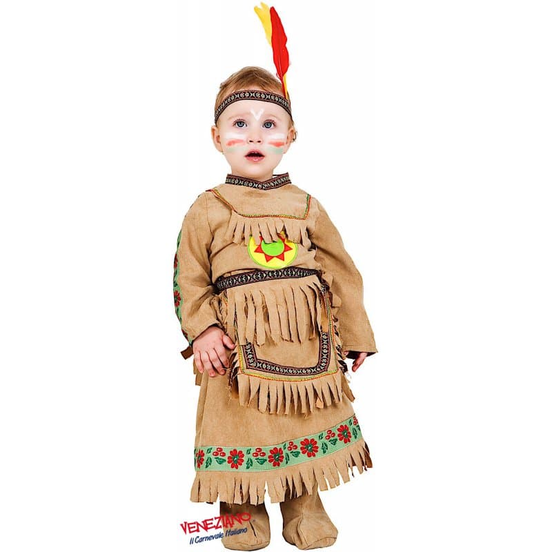 Costume carnevale piccola indiana da 0 a 2 anni - veneziano 7702 - 3