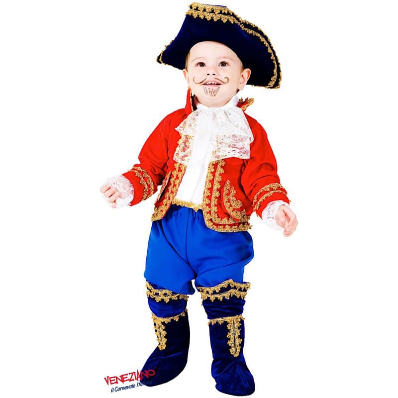 Costume carnevale piccolo capitano da 0 a 3 anni - veneziano 7703 - 3