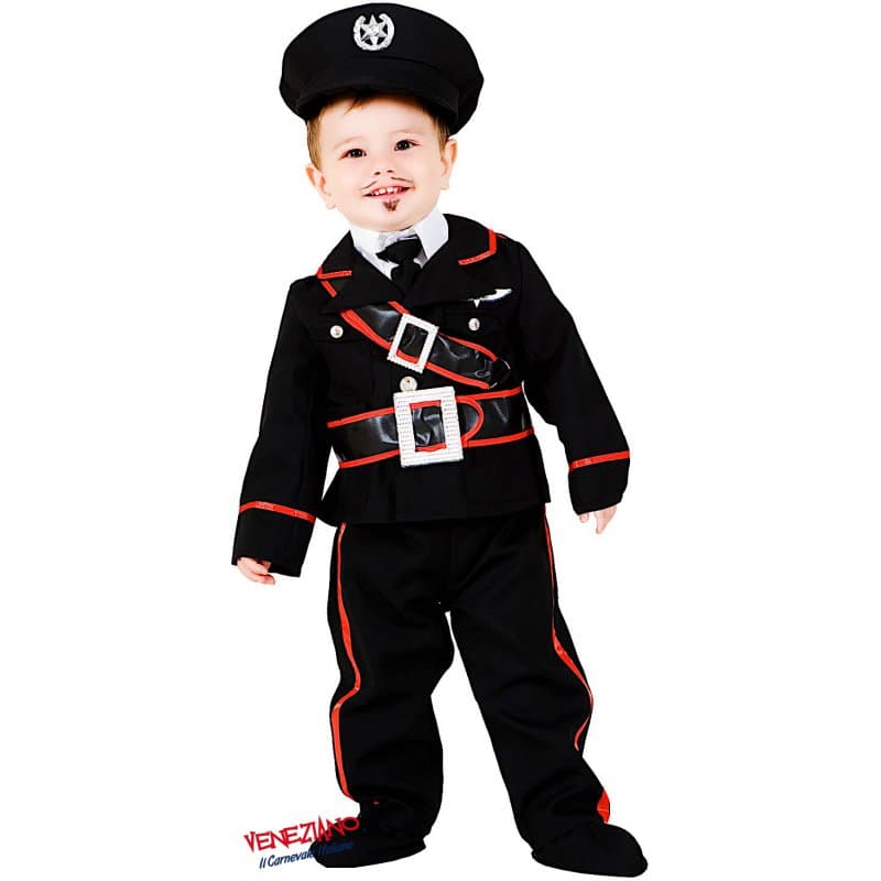 Costume carnevale piccolo carabiniere da 0 a 2 anni - veneziano 7705 - 3