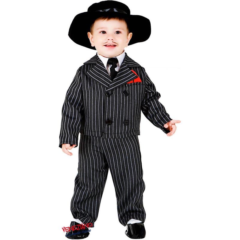 Costume carnevale gangster da 0 a 3 anni - veneziano 7704 - 3