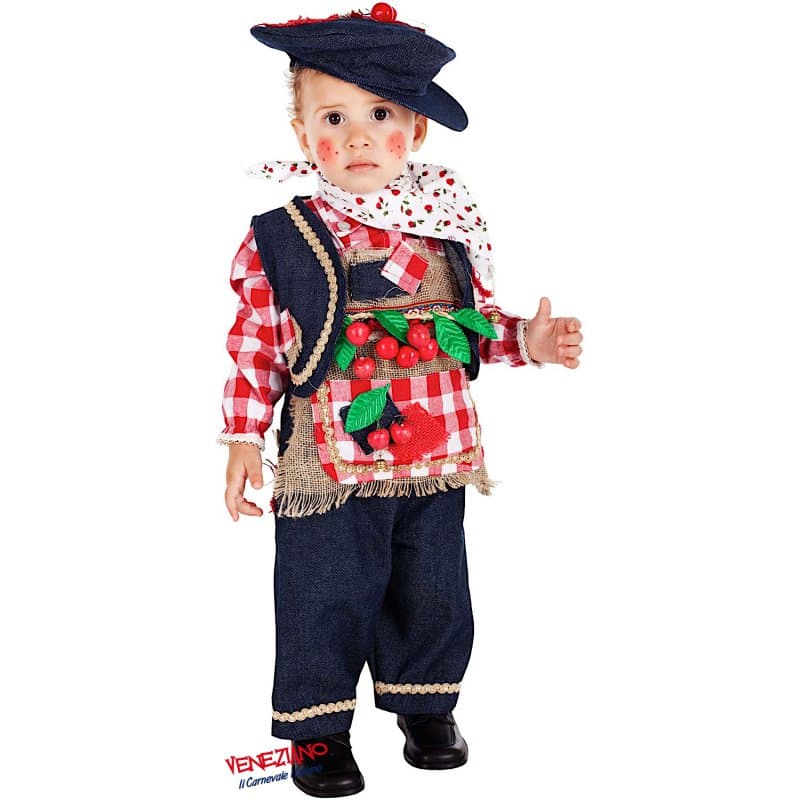 Costume carnevale piccolo pasqualino ciliegino da 0 a 3 anni - veneziano 5064 - 3