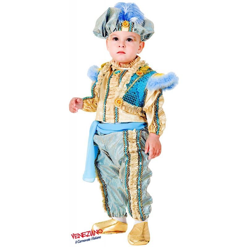 Costume carnevale piccolo principe d'oriente da 0 a 3 anni - veneziano 8891 - 3