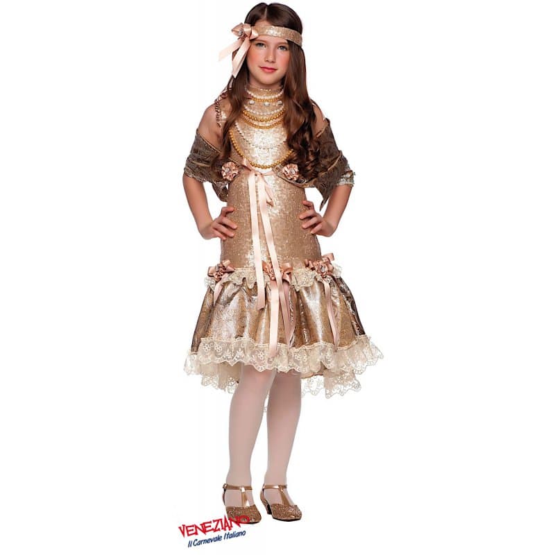 Costume carnevale anni 20 baby da 4 a 6 anni - veneziano 49540 - 3