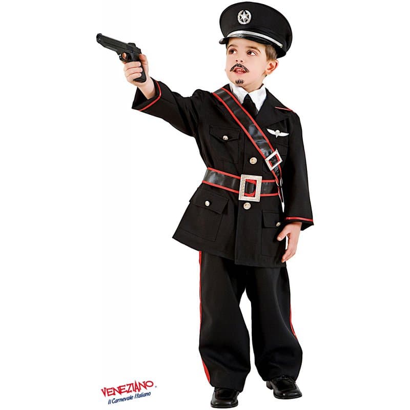 Costume carnevale carabiniere bimbo da 2 a 6 anni - veneziano 1121 - 3