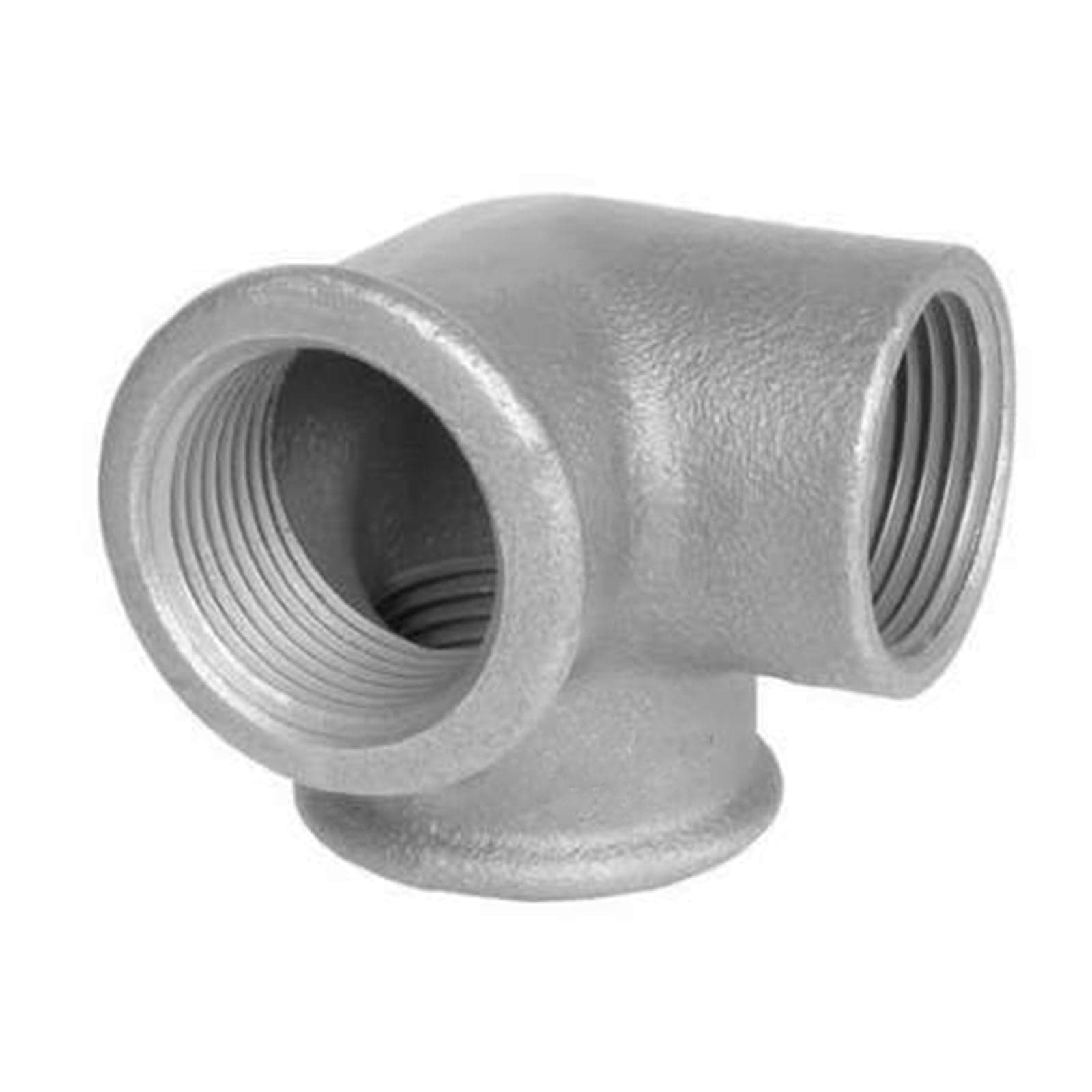 Raccordo distribuzione a gomito in ghisa zincata per irrigazione e giardinaggio - 3