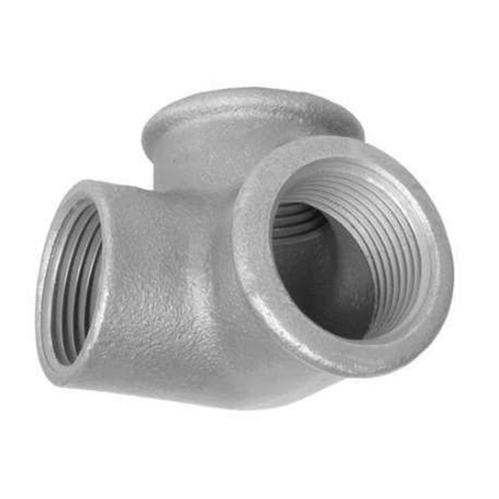 Raccordo distribuzione a gomito in ghisa zincata per irrigazione e giardinaggio - 2