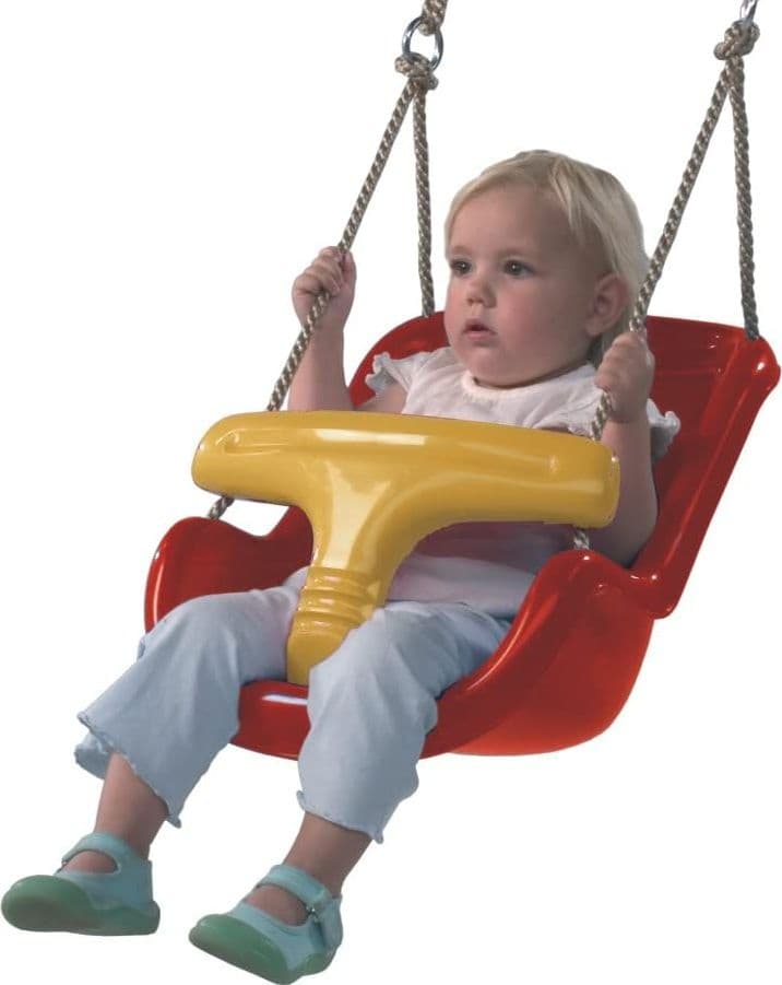 Seggiolino di ricambio altalena in plastica con protezione a T ideale per bambini da 1 - 3 anni - 3