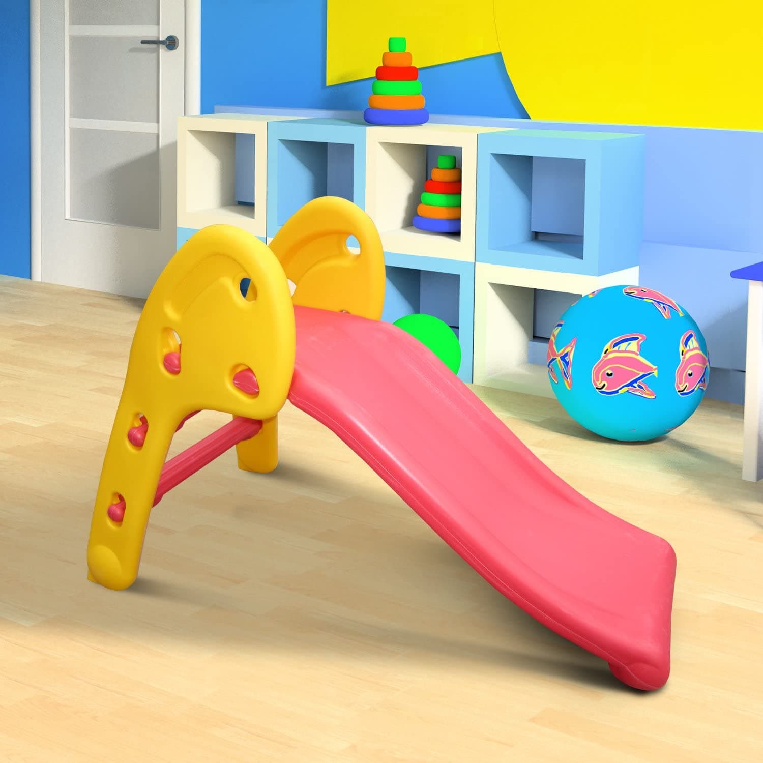 Scivolo "Slide" per bambini a onda gioco da giardino e veranda 110 x h 70 cm. - 2
