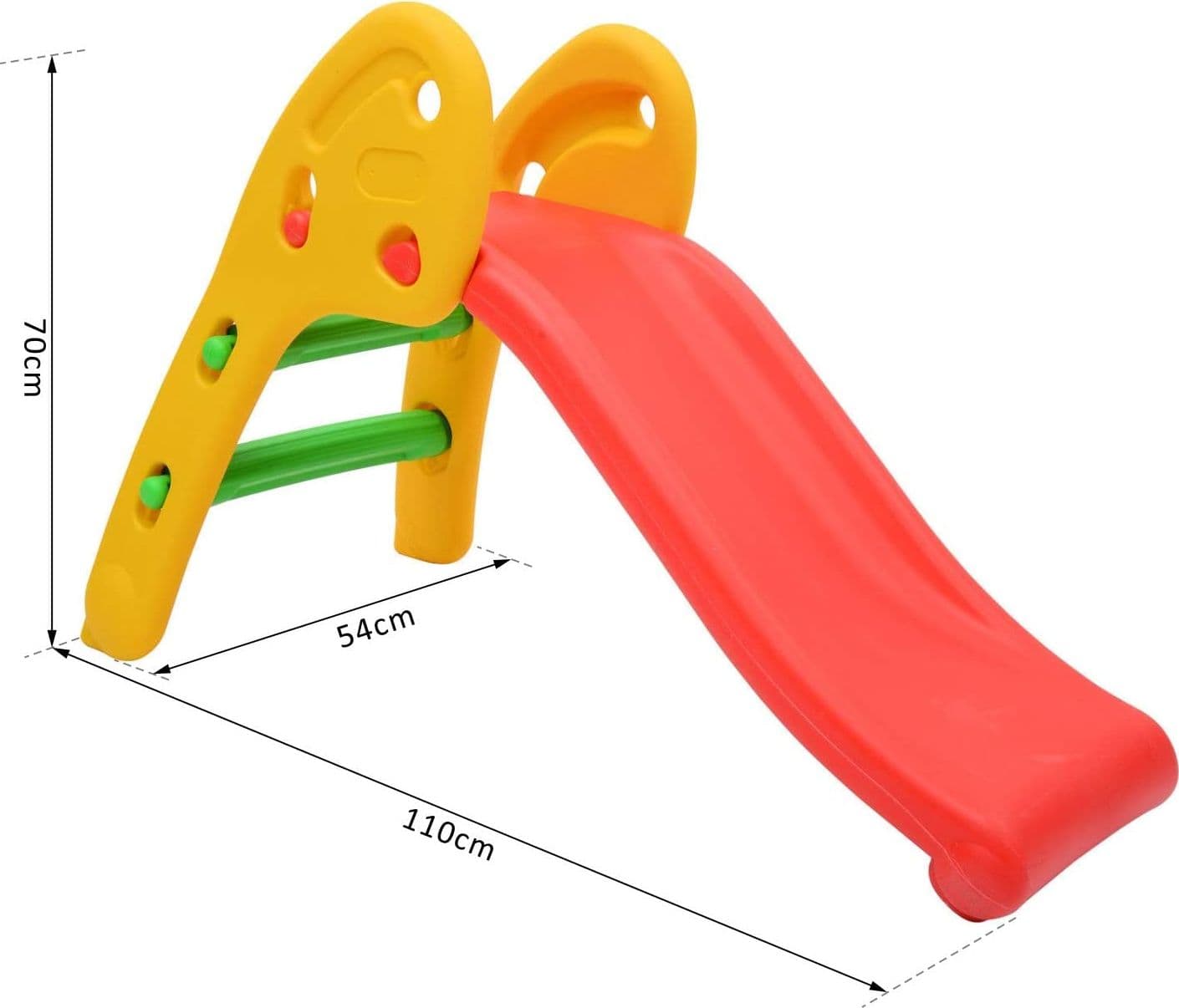 Scivolo "Slide" per bambini a onda gioco da giardino e veranda 110 x h 70 cm. - 3