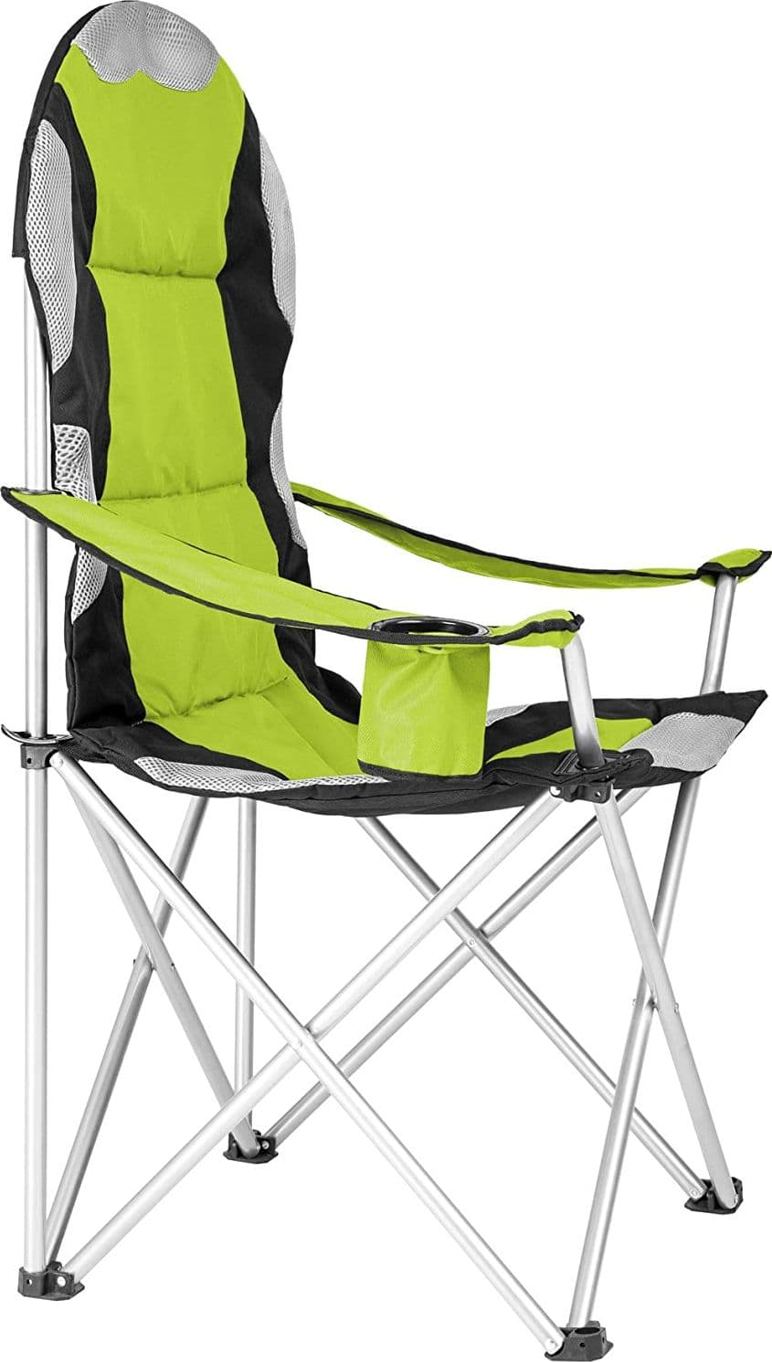 Poltrona da campeggio imbottita con chiusura ad ombrello "Camping" in acciaio per mare e Balcone - 6