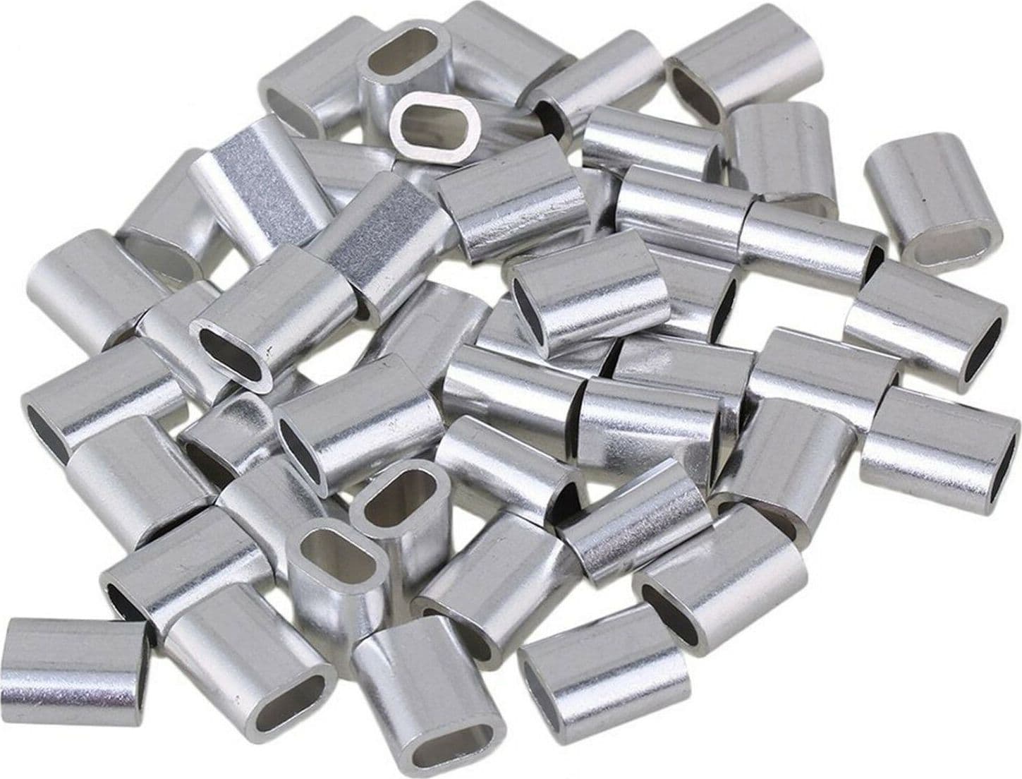 Morsetto in alluminio a compressione per filo in nylon da Ø 4 mm sostegno filari e tutori - 5