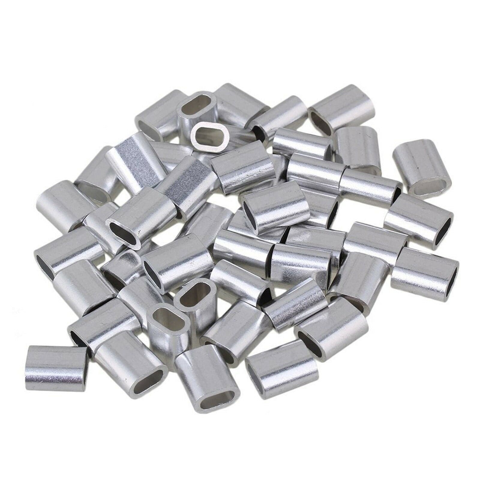Morsetto in alluminio a compressione per filo in nylon da Ø 4 mm sostegno filari e tutori - 5
