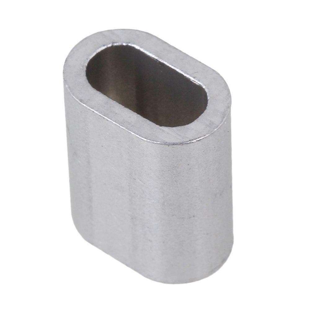 Morsetto in alluminio a compressione per filo in nylon da Ø 4 mm sostegno filari e tutori - 2