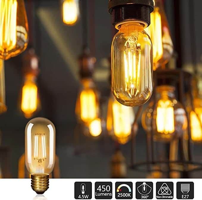 Set 4 Lampadine Led Edison E27 Vintage a Filamento Retrò - 4