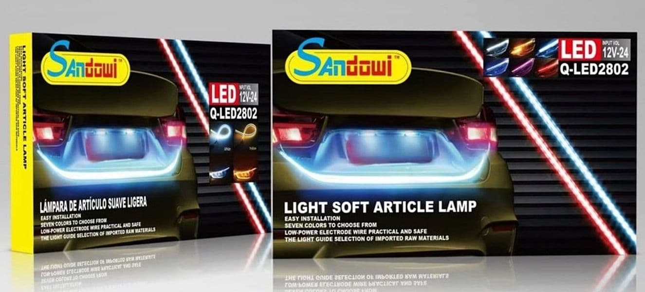 STRISCIA LUMINOSE A LED DECORATIVA FLESSIBILE PER ILLUMINAZIONE AUTO VEICOLI Q-LED2802 - 2