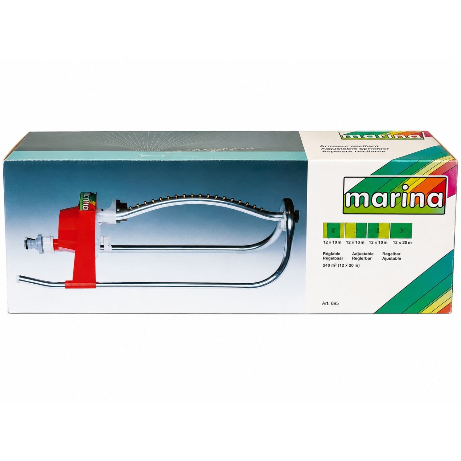 EcoPrice Marina Irrigatore Oscillante Prato 18 Fori 695 - 2