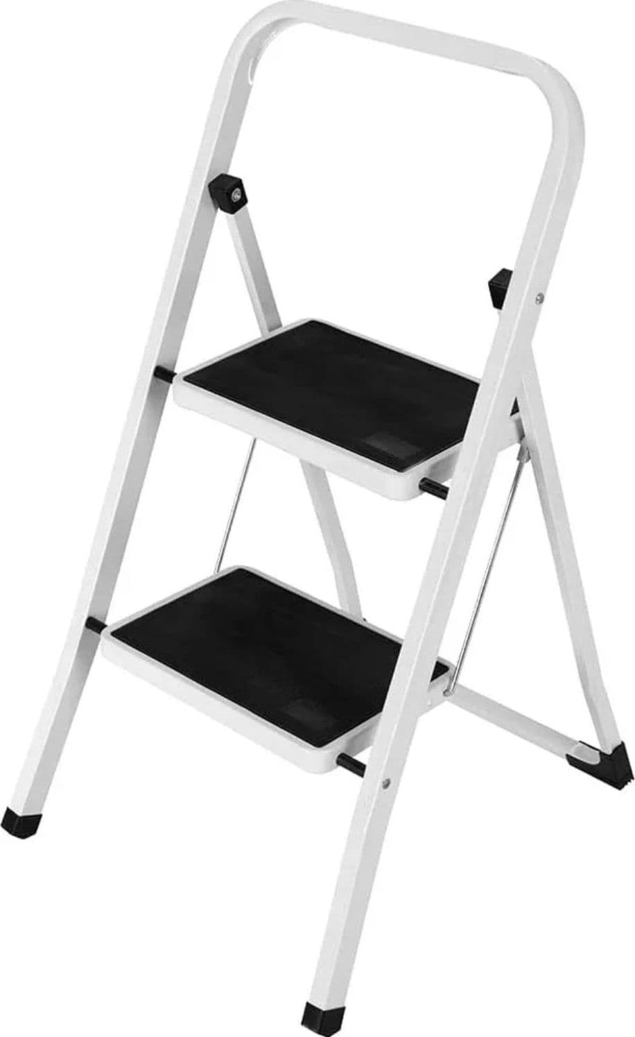 Scala Pieghevole 2 Gradini EcoPrice - Max 150 Kg, Antiscivolo, Design Compatto
