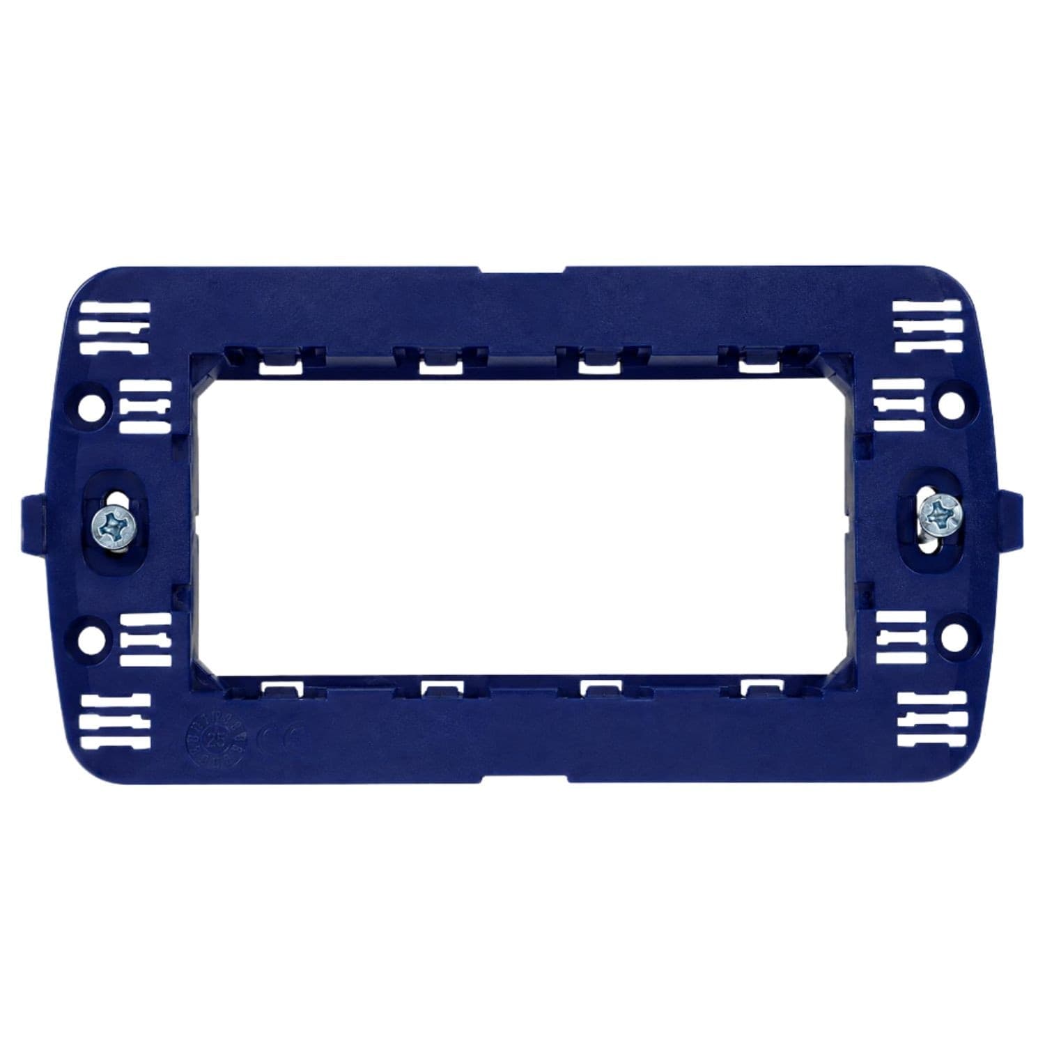 Supporto 504 4Mod +Viti Style Blu SD88004 Compatibile con BTicino Living - 1