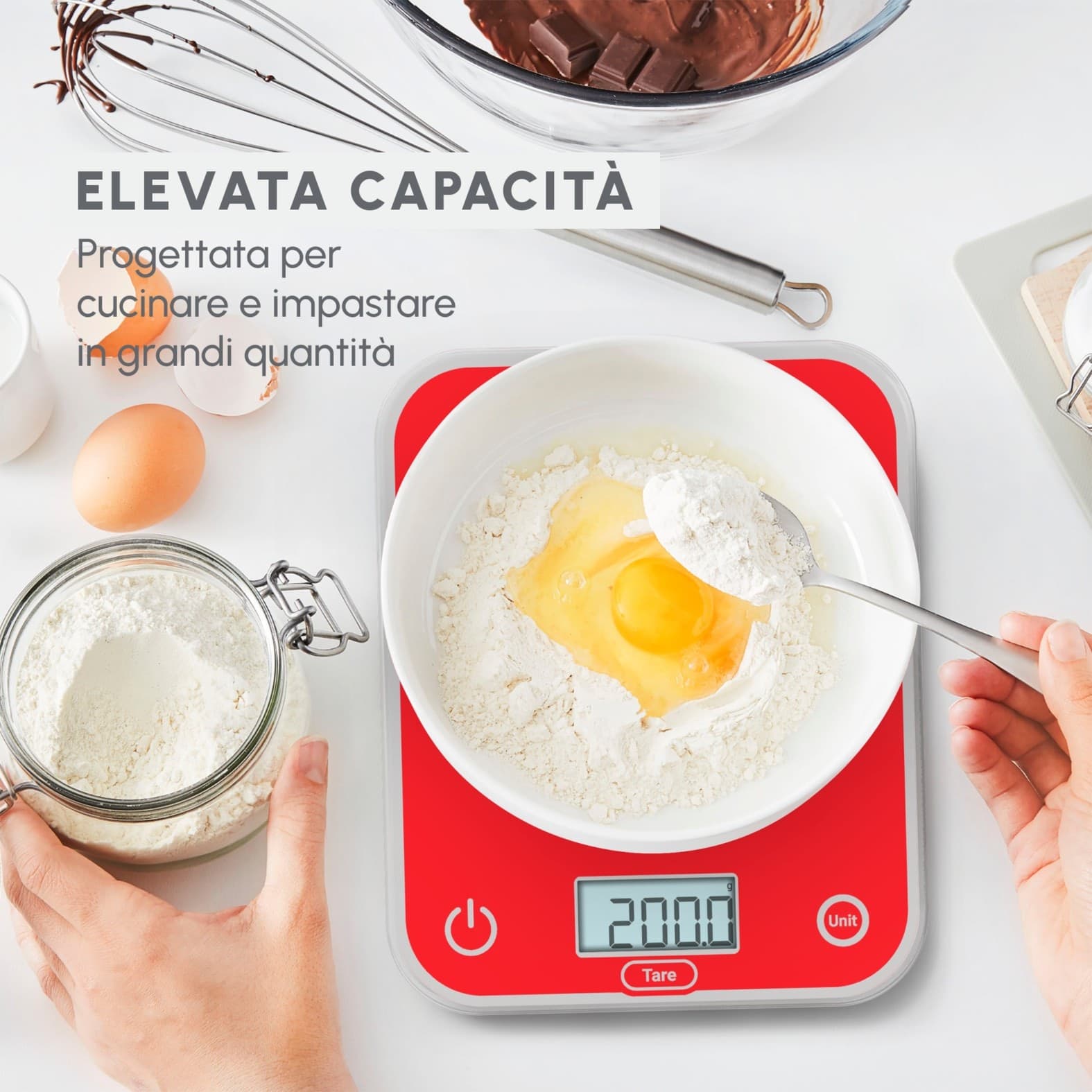 Moulinex Bilancia Cucina Digitale Max.5Kg Red BN50U3 - 4