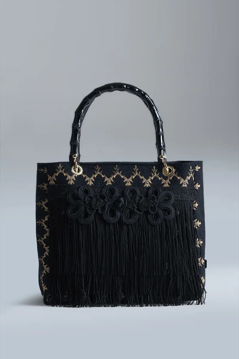 PHO Firenze | Borsa shopping con applicazione frange - 2