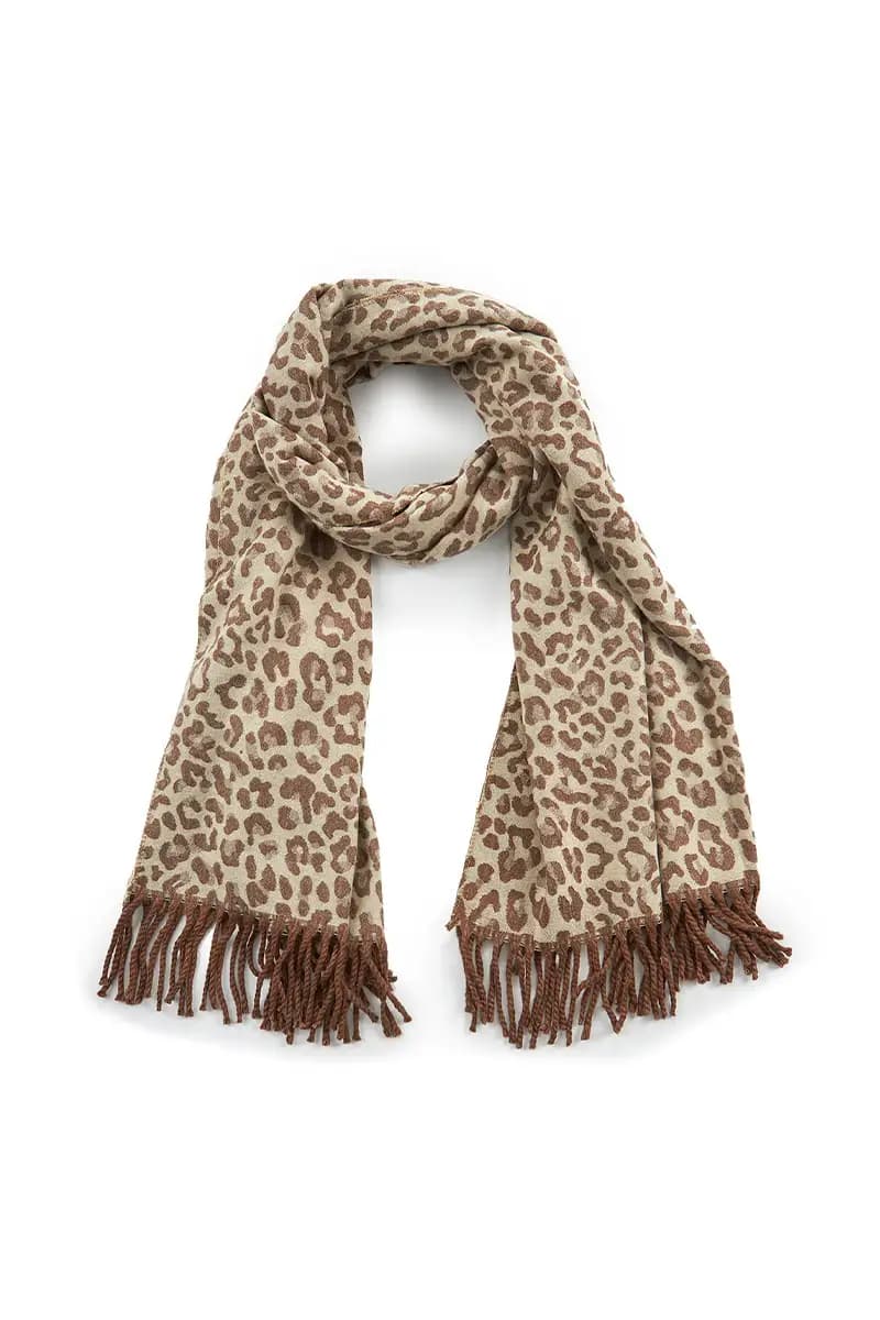 VERDE FASHION | Sciarpa stampa leopardata - 1