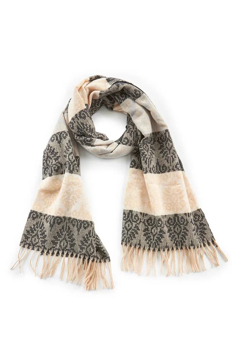 VERDE FASHION | Sciarpa colorblock stampa cachemire - 3