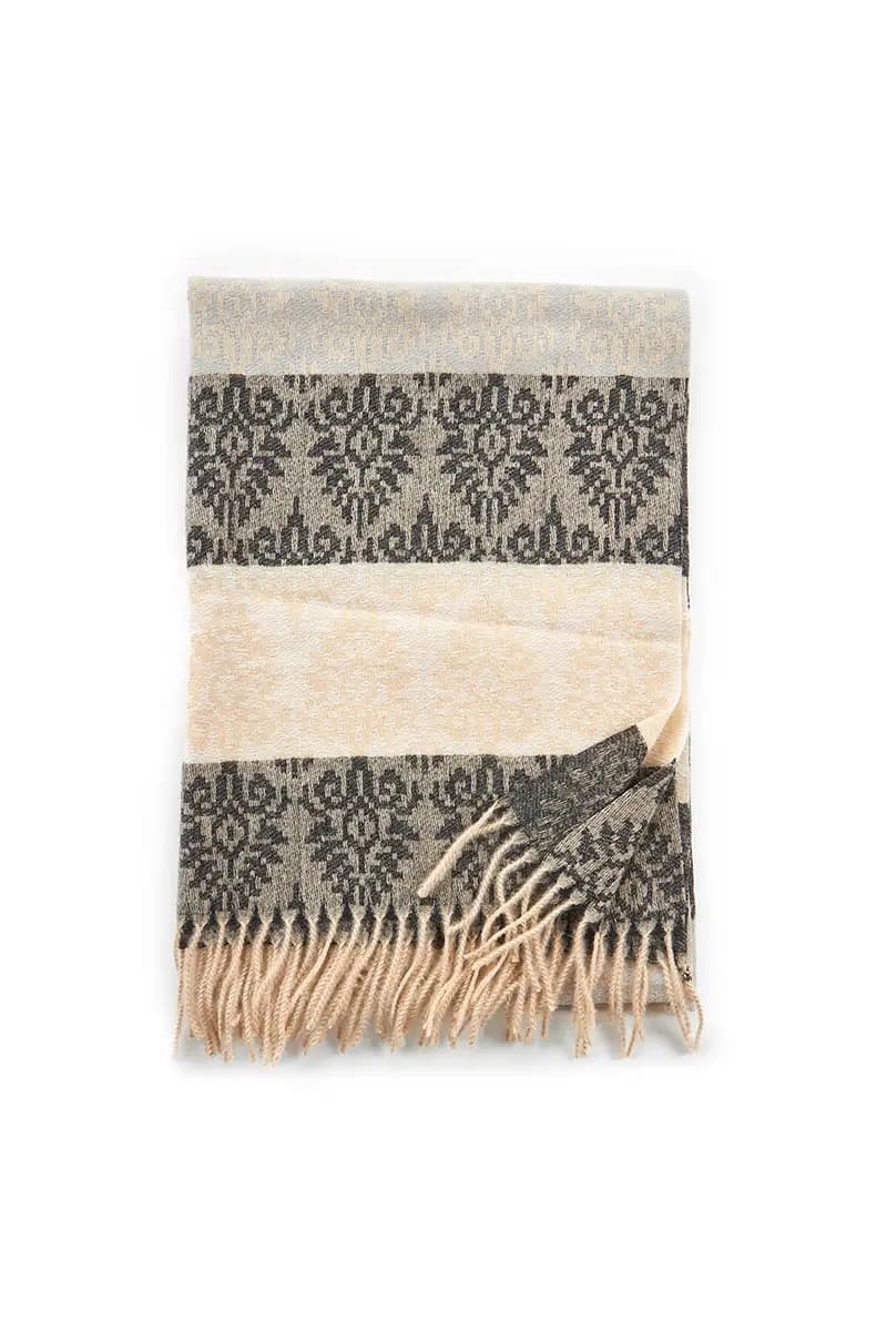 VERDE FASHION | Sciarpa colorblock stampa cachemire - 4