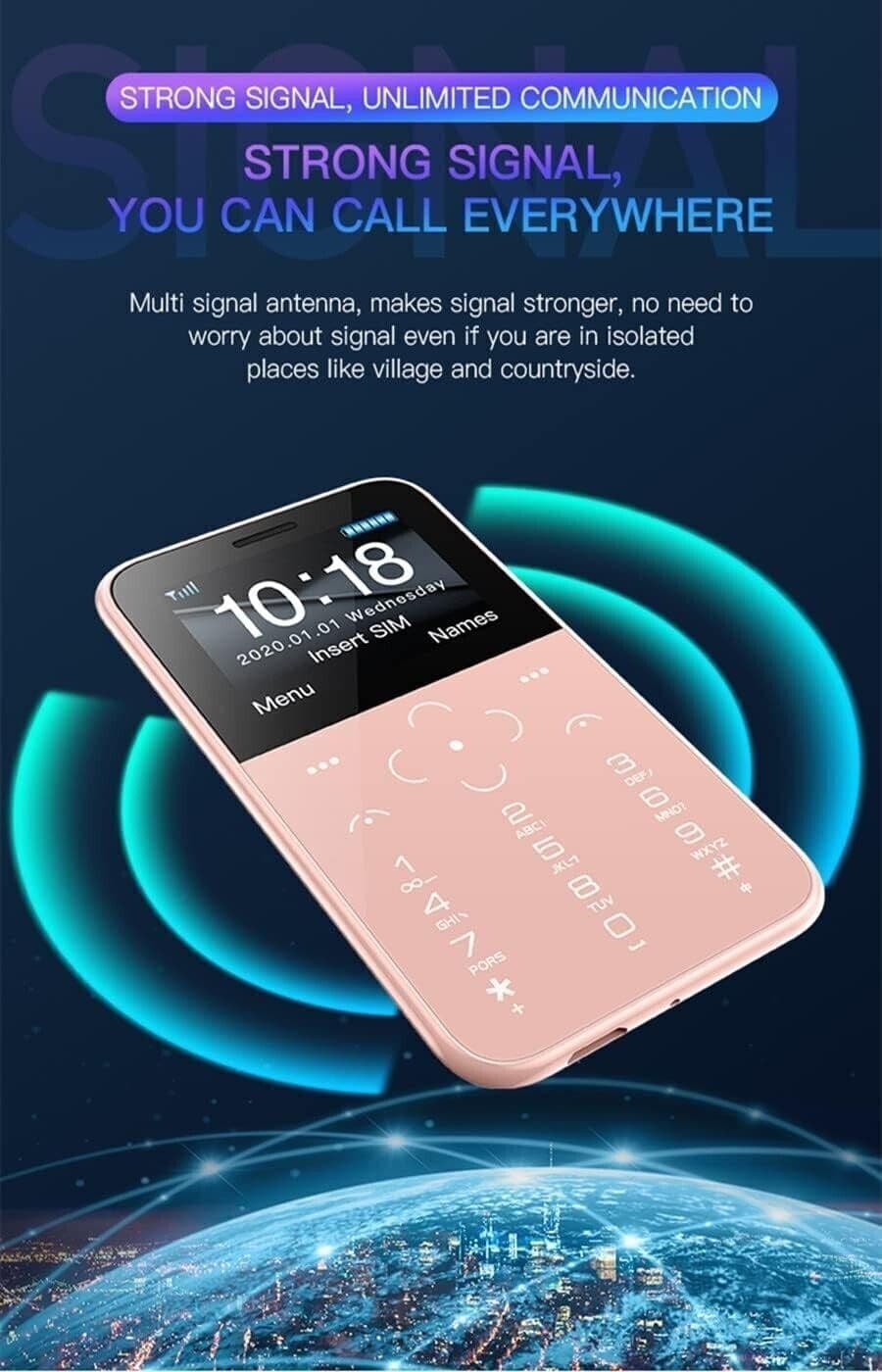 SOYES S10P Mini Cellulare 2G GSM 800mAh 1.7" Dual SIM Card Telefono Ultra - 3