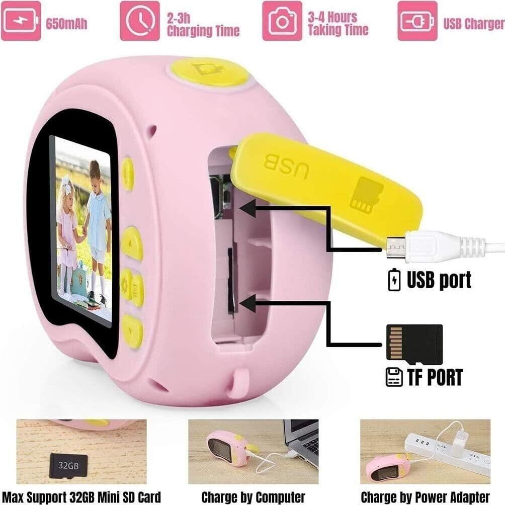 Macchina Fotografica per Bambini 1080P Portatile Videocamera Mini - 5