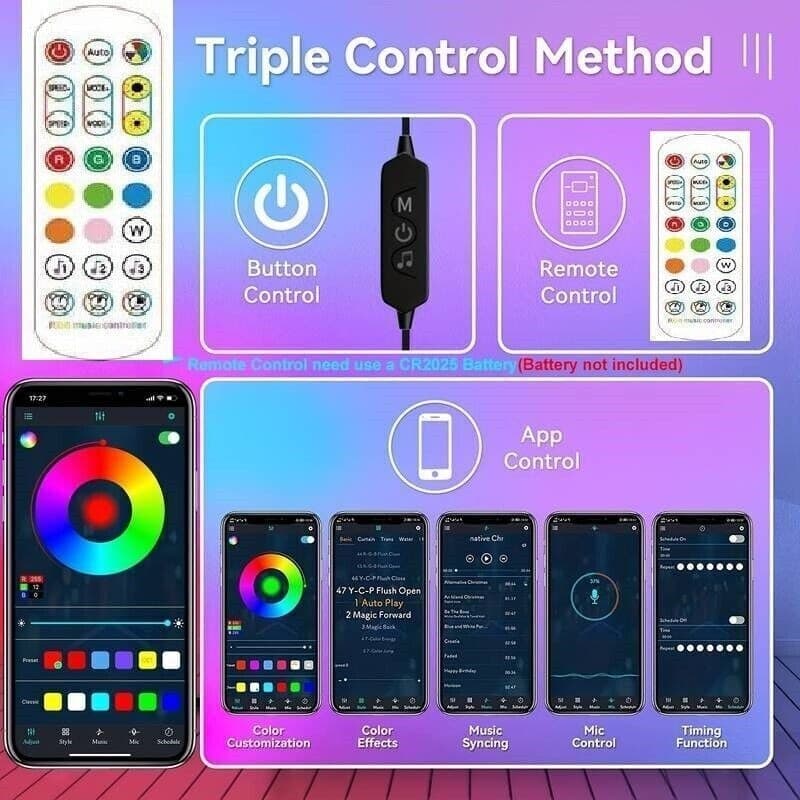 360°Smart Luce LED, Gaming Barra Luminosa a Colori RGB, 16 milioni - 5