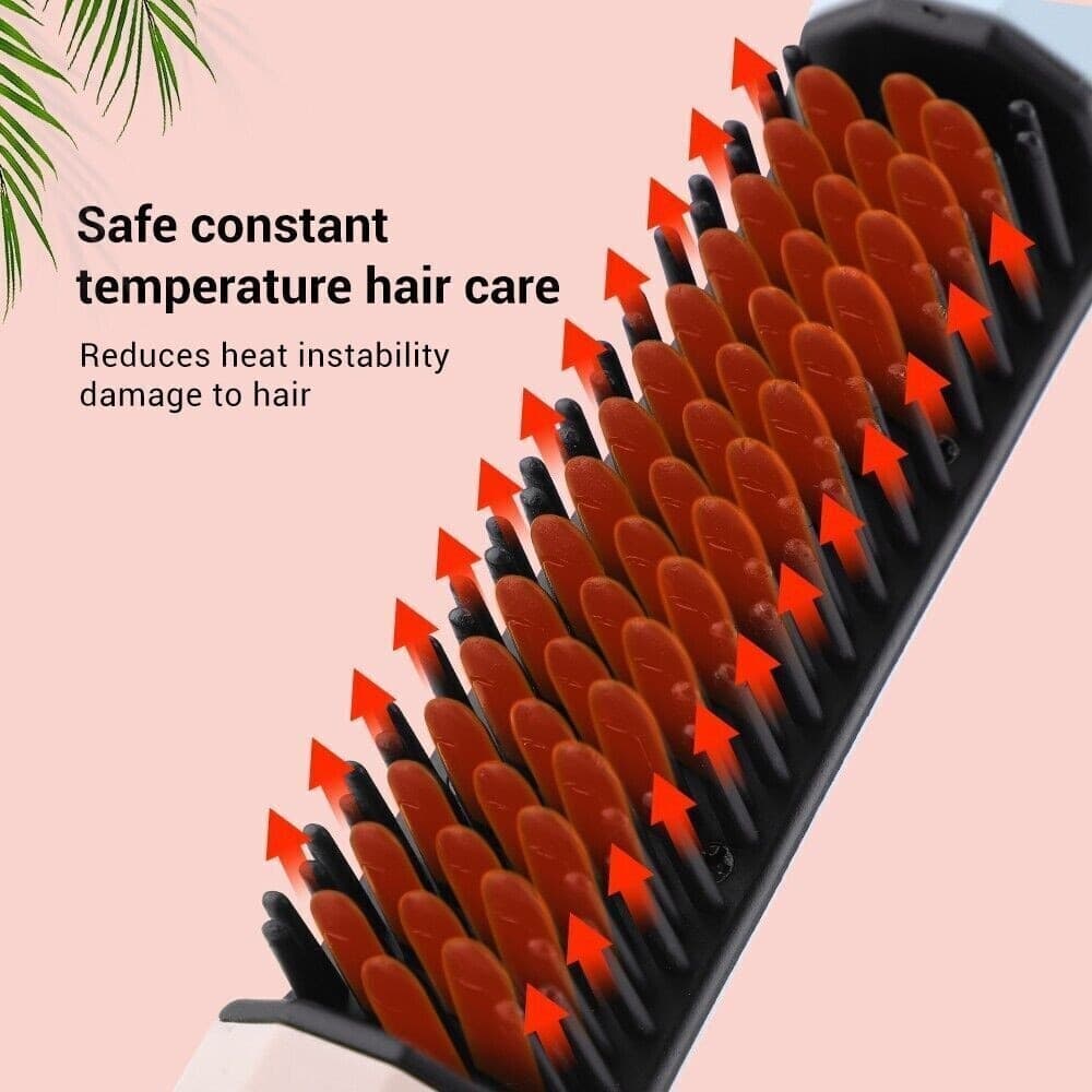 YKMIANJI Pettine lisciante per capelli piastra per capelli portatile piastra - 2