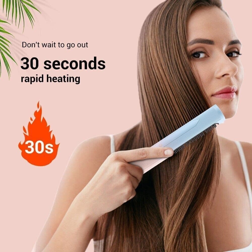 YKMIANJI Pettine lisciante per capelli piastra per capelli portatile piastra - 4