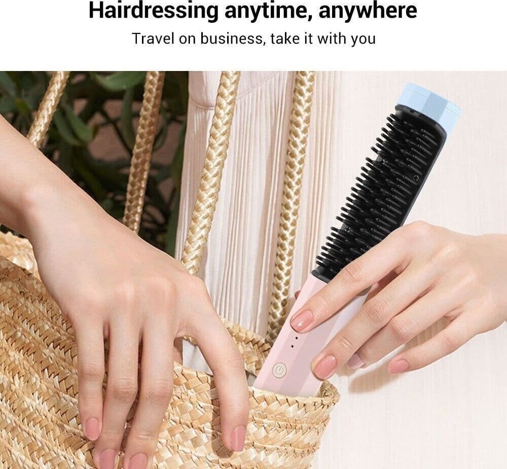 YKMIANJI Pettine lisciante per capelli piastra per capelli portatile piastra - 8