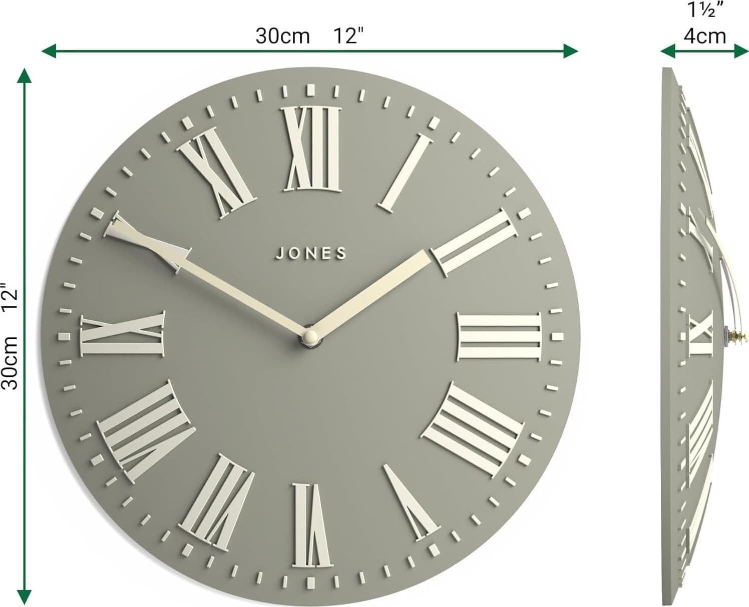 Orologio da parete convesso tradizionale da 12" per interni di alta qualità - 3