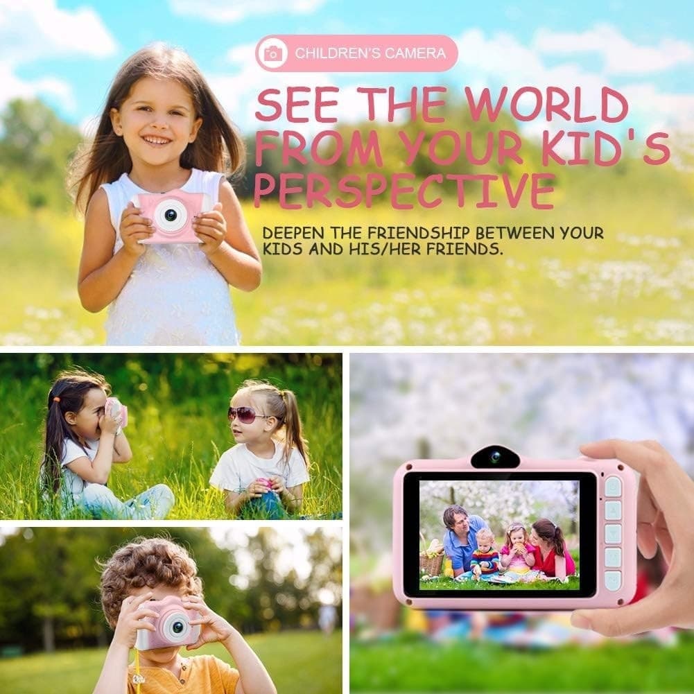 Fotocamere digitali per bambini con schermo grande da 3,5 pollici risoluzione HD - 5