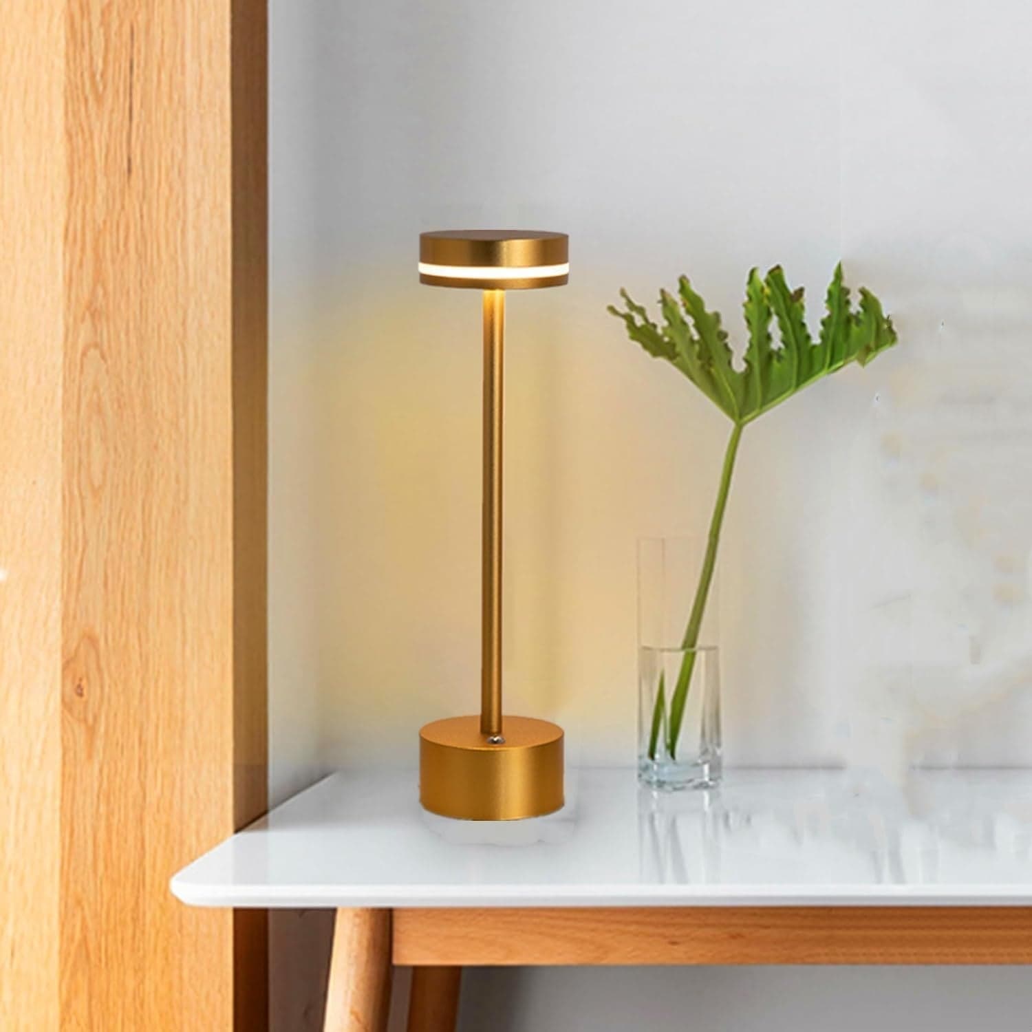 Lampada da tavolo senza fili a  batteria a 3 colori regolabili dimmerabile touch - 5