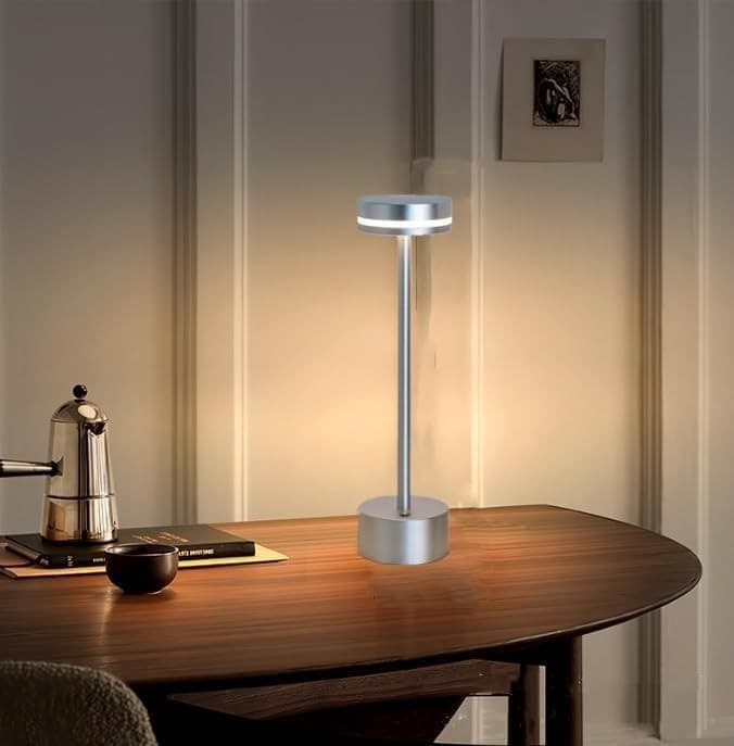 Lampada da comodino illuminazione della stanza 3 colori regolabili 3 colori rego - 2