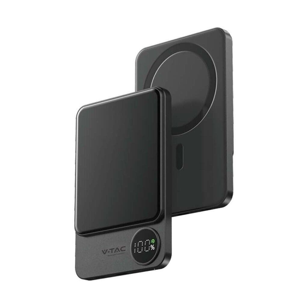 POWER BANK MAGNETICO WIRELESS MAGNETICO MAGSAFE ULTRA SOTTILE 5000MAH GRIGIO - 3