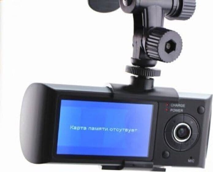 Videocamera DVR per auto con registrazione sincrona R300 con doppia telecamera - 5