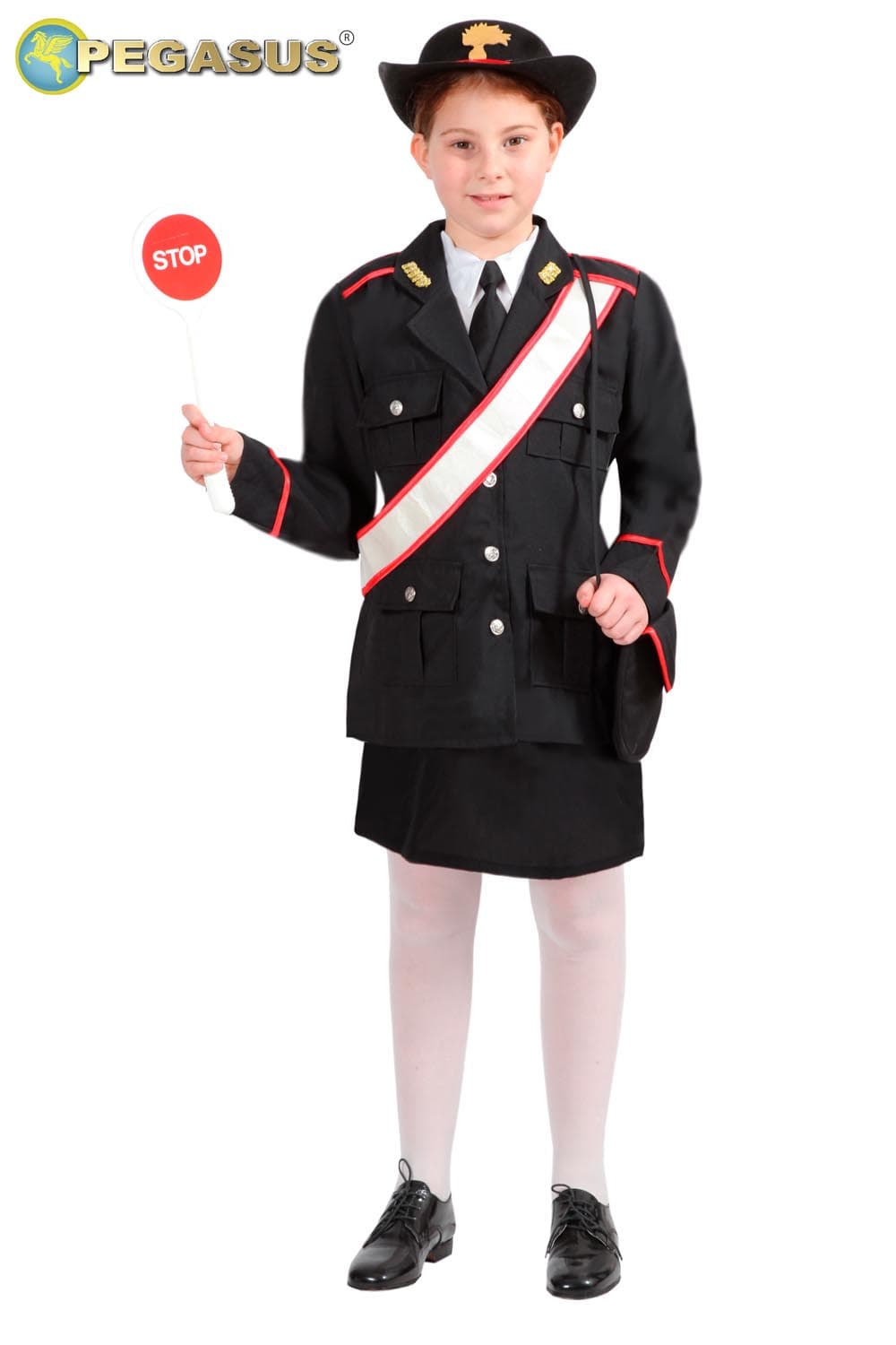 COSTUME CARNEVALE  AGENTE BAMBINA DA 5 A 13 ANNI - PEGASUS  COD.1247 - 2