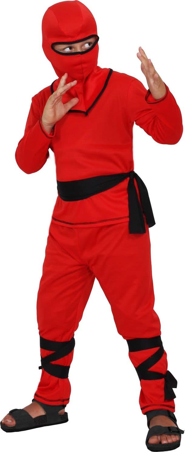 COSTUME CARNEVALE  NINJA ROSSO DA 5 A 10 ANNI - PEGASUS 8070-A - 2