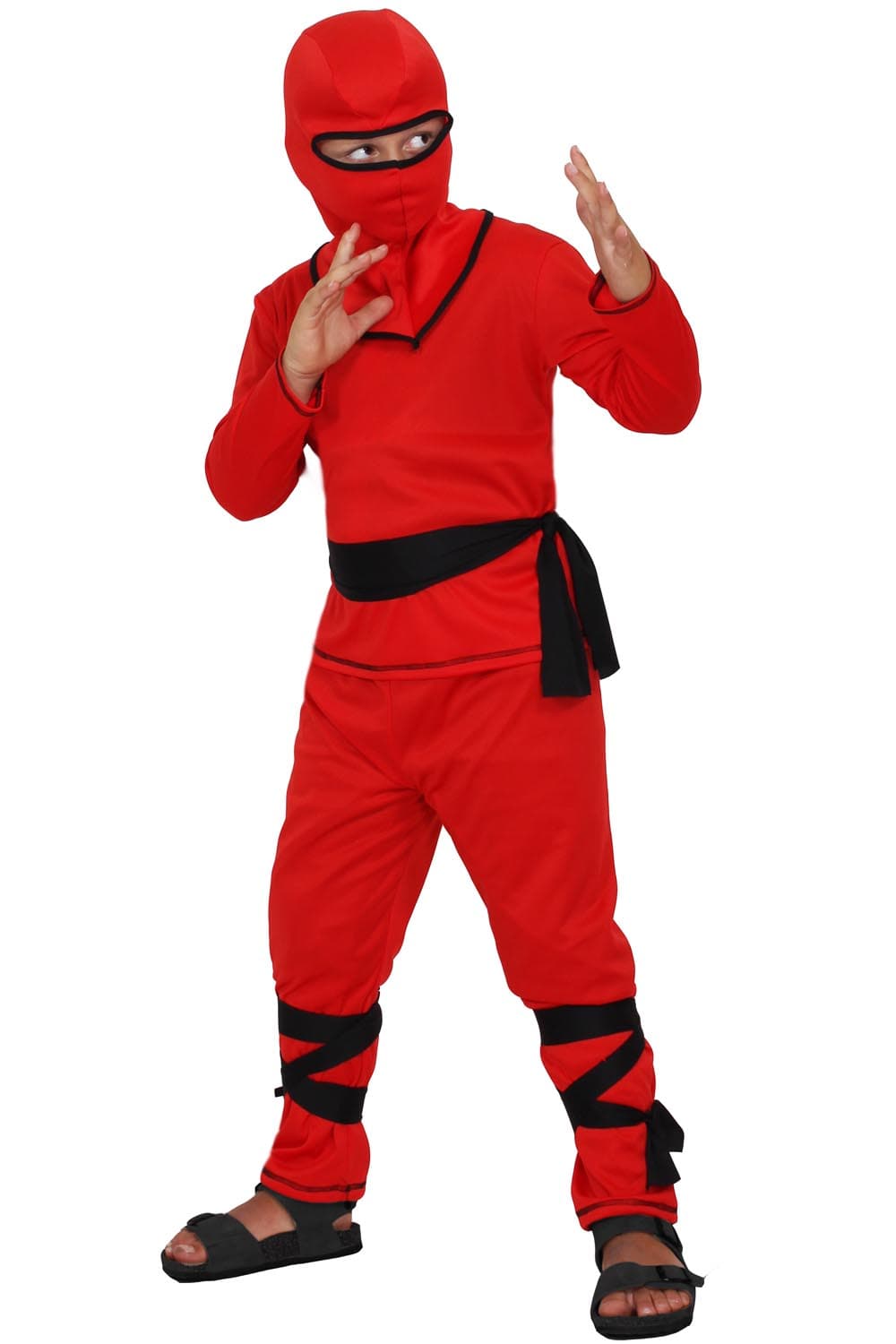 COSTUME CARNEVALE  NINJA ROSSO DA 5 A 10 ANNI - PEGASUS 8070-A - 2