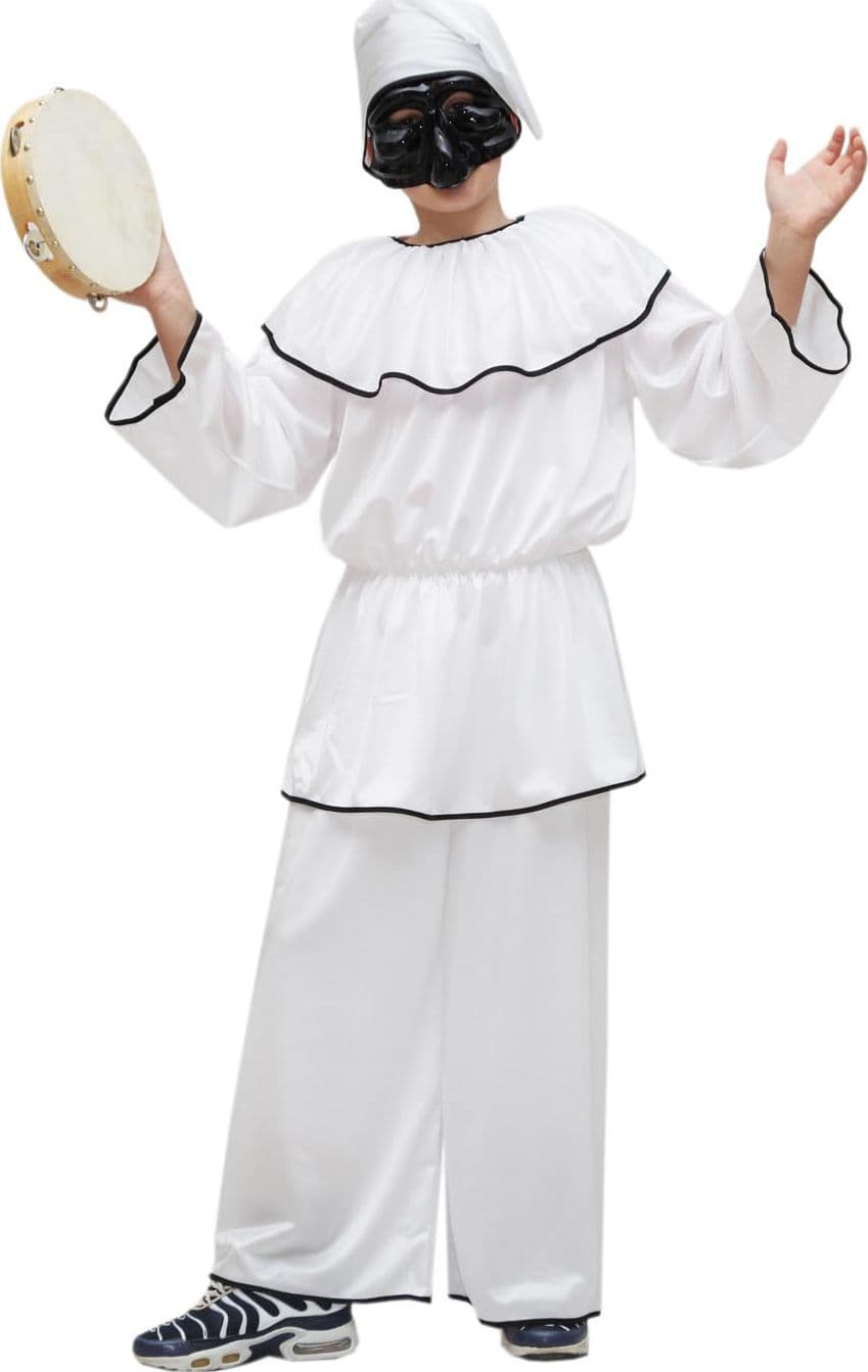 COSTUME CARNEVALE  PULCINELLA BAMBINO DA 5 A 13 ANNI - PEGASUS 1063 - 2