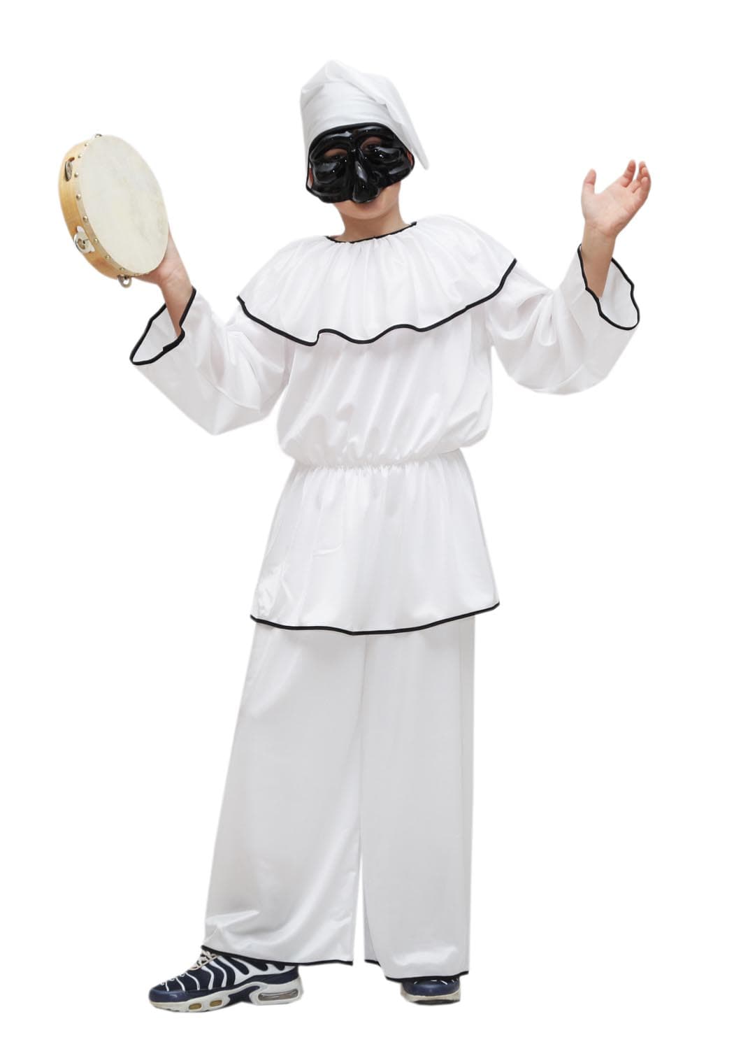 COSTUME CARNEVALE  PULCINELLA BAMBINO DA 5 A 13 ANNI - PEGASUS 1063 - 2