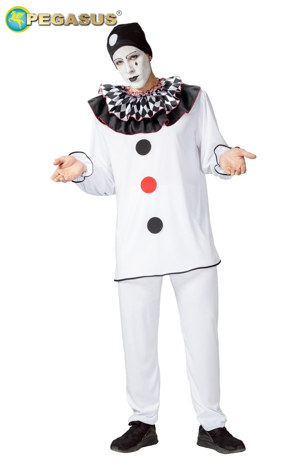 COSTUME CARNEVALE  PIERROT ADULTO - PEGASUS 3019 - 2
